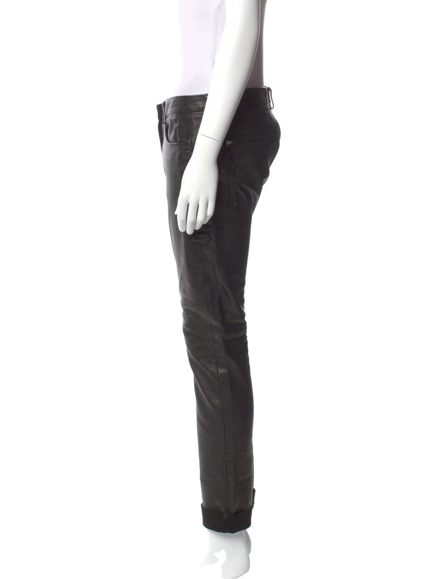 Isabel Marant Leather Straight Leg Pants
