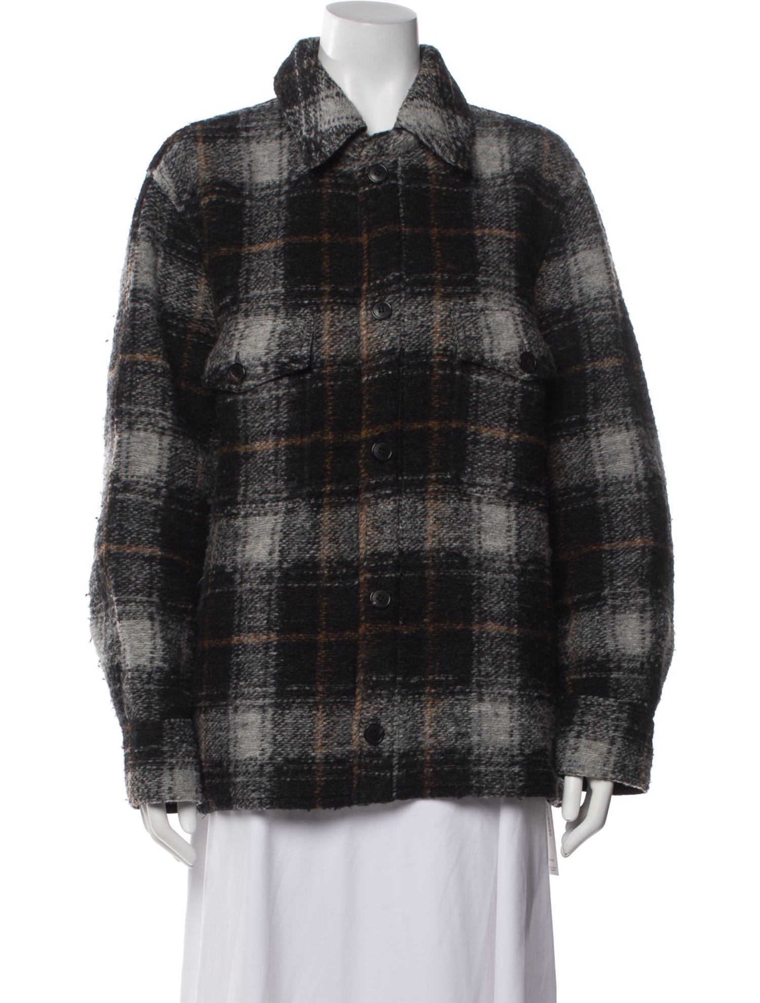 Isabel Marant Wool Plaid Print Jacket