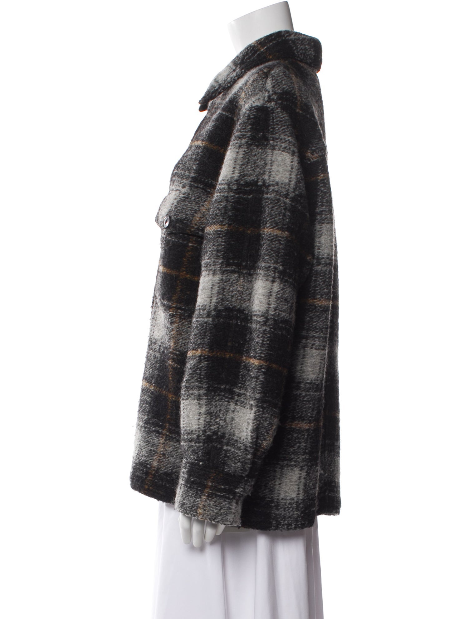 Isabel Marant Wool Plaid Print Jacket