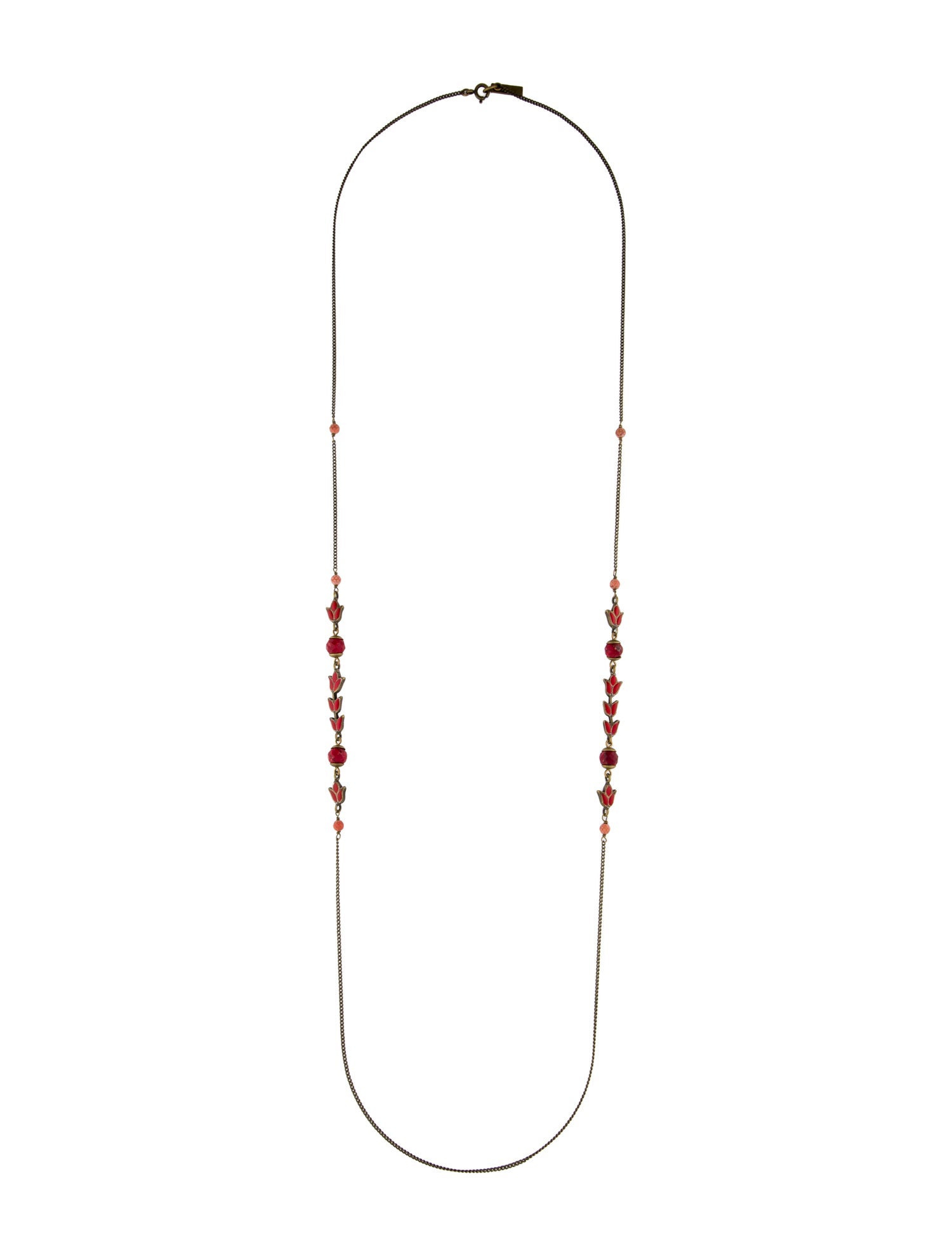 Isabel Marant Enamel & Stone Long Bead Necklace