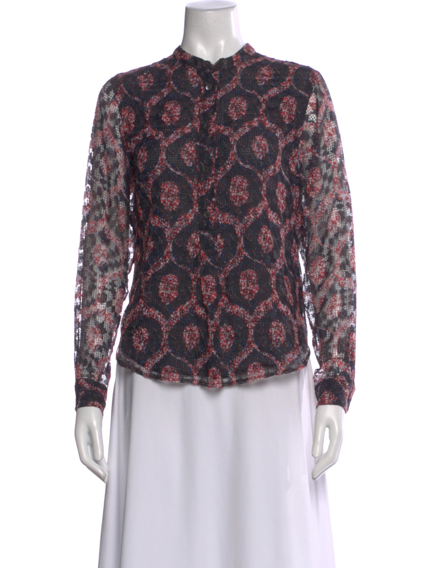 Isabel Marant Patterned Long Sleeve Top