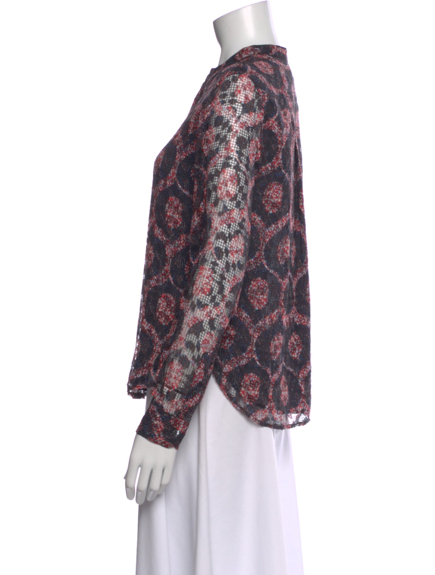 Isabel Marant Patterned Long Sleeve Top