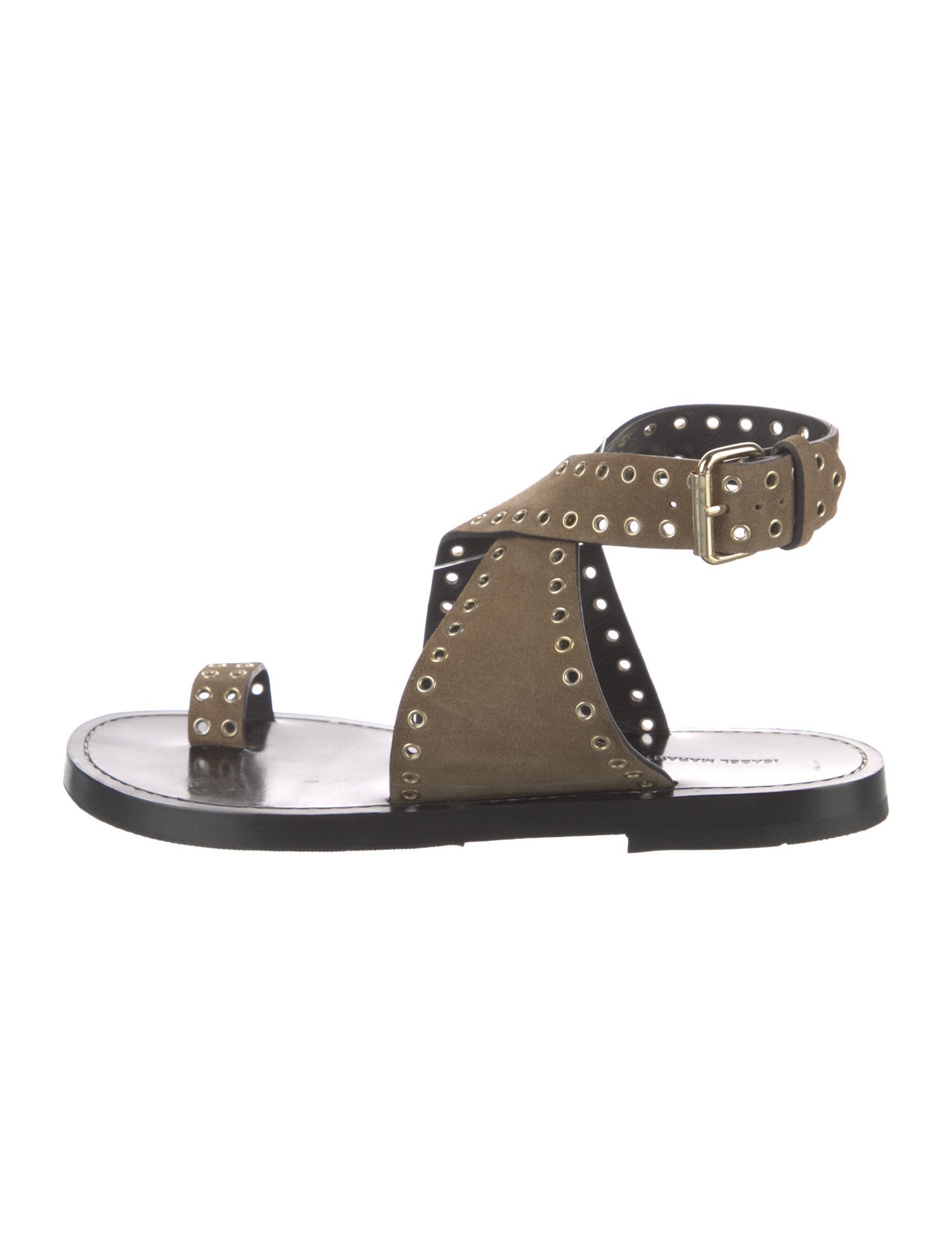 Isabel Marant Suede Studded Accents Gladiator Sandals