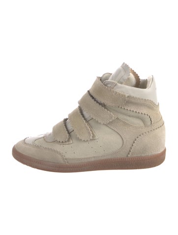Pre-owned Isabel Marant Suede Wedge Sneakers In Gray