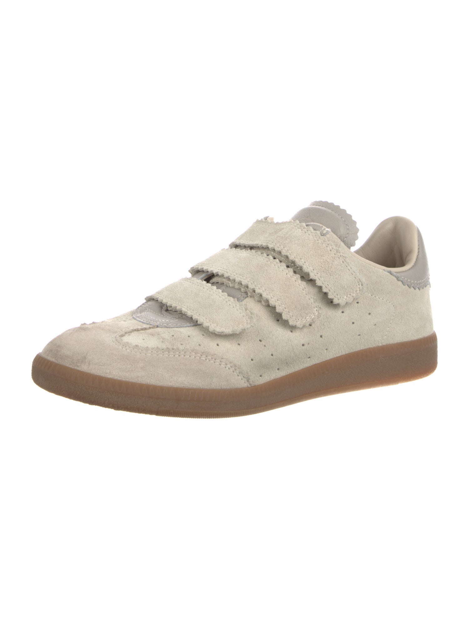 Isabel Marant Suede Scalloped Accent Sneakers