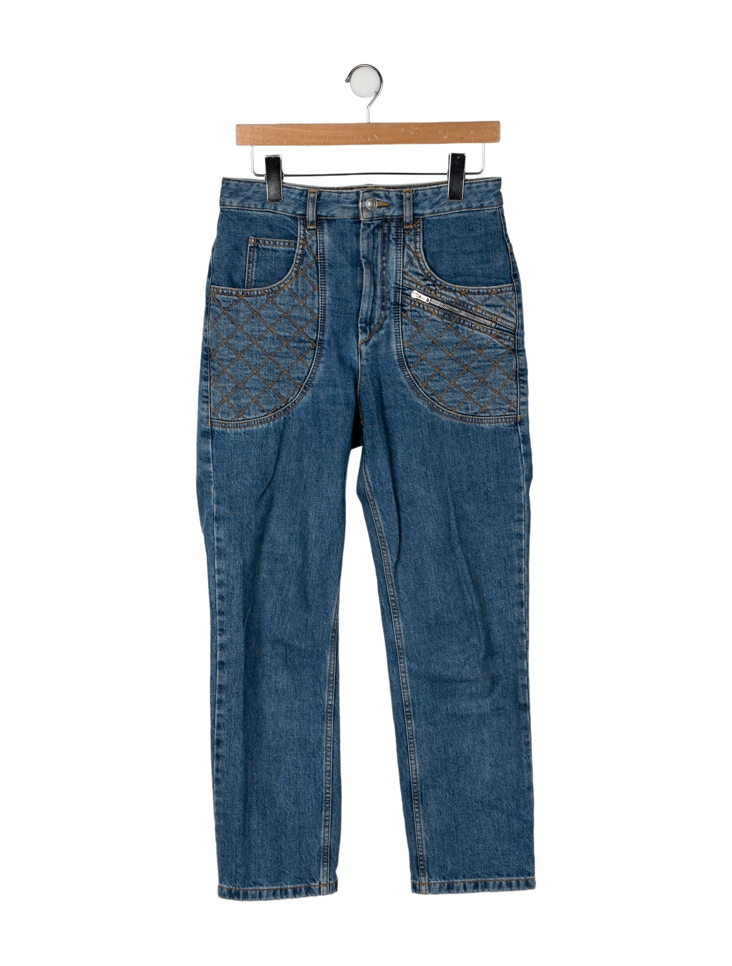 Isabel Marant High-Rise Straight Leg Jeans