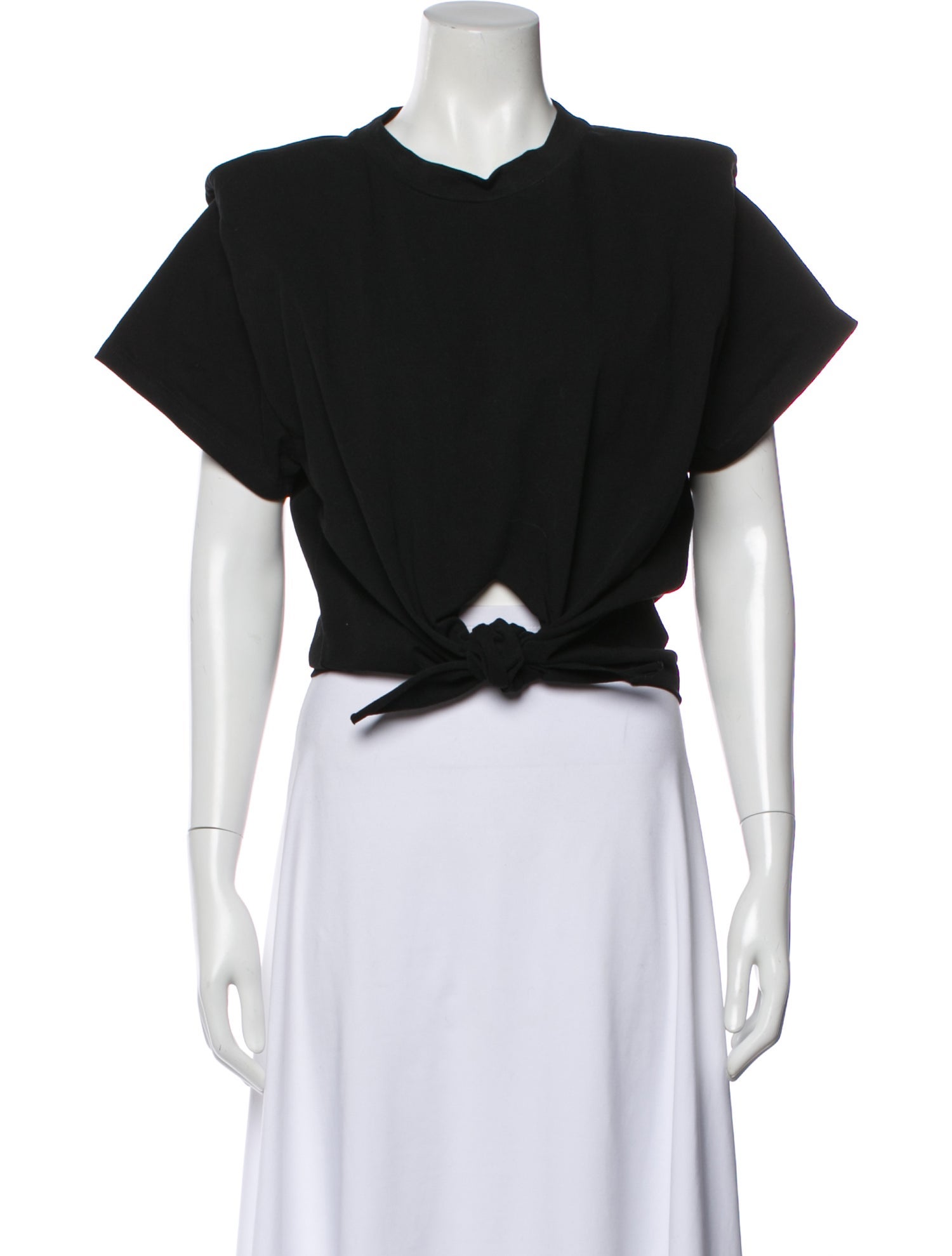 Isabel Marant Crew Neck Short Sleeve Crop Top