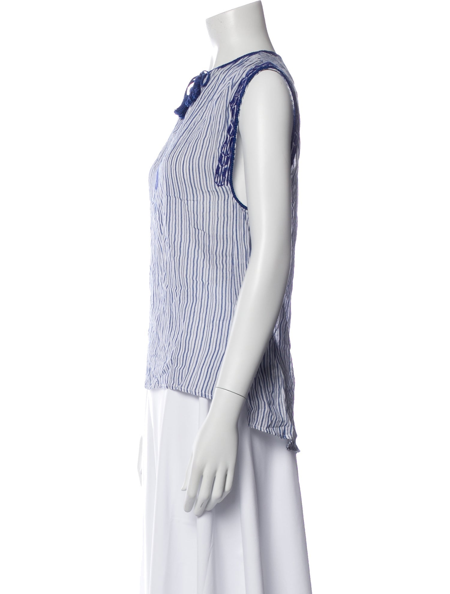 Isabel Marant Striped Tie Neck Top