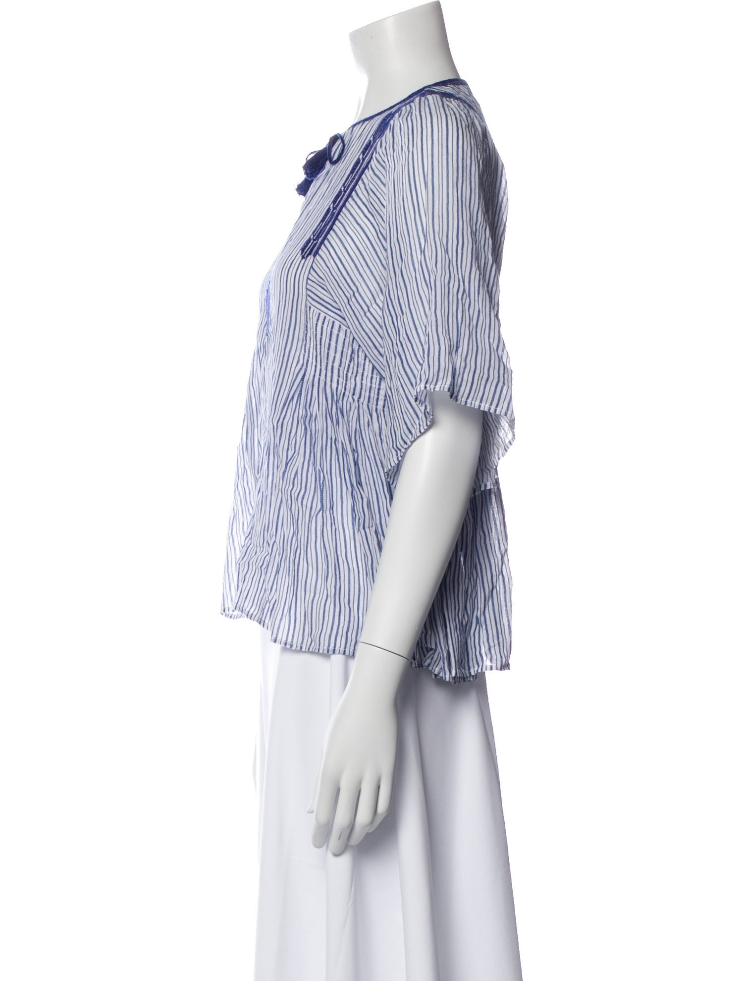 Isabel Marant Striped Tie Neck Tunic