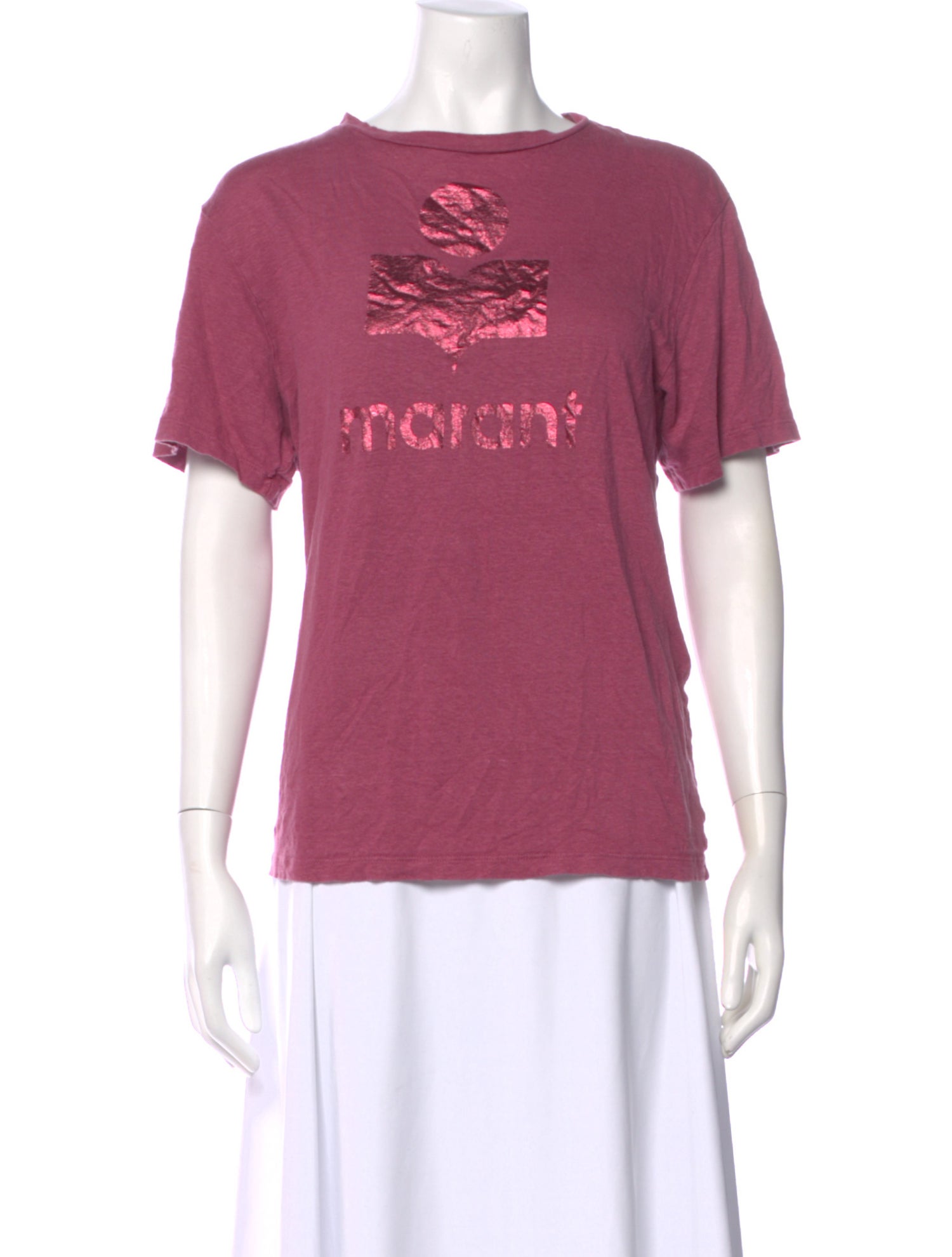 Isabel Marant Linen Graphic Print T-Shirt