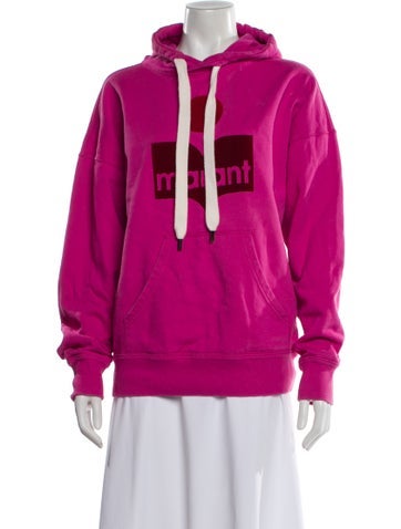Pre-owned Isabel Marant Graphic Print Crew Neck Hoodie In Pink