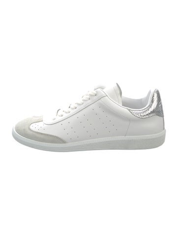 Pre-owned Isabel Marant Leather Lasercut Accents Sneakers In White