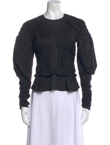 Pre-owned Isabel Marant Crew Neck Long Sleeve Top In Black