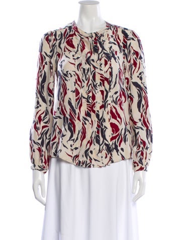 Pre-owned Isabel Marant Silk Printed Blouse In Multi