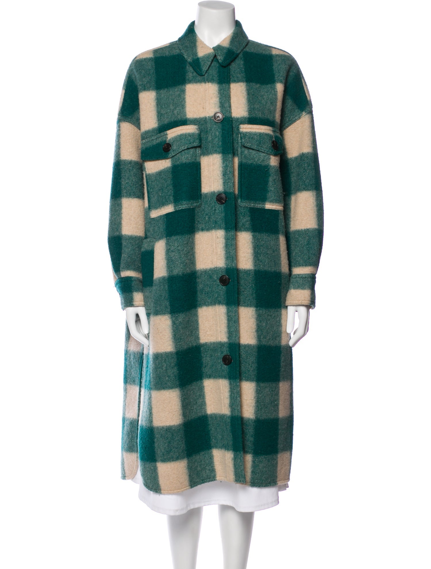Étoile Isabel Marant Plaid Print Trench Coat