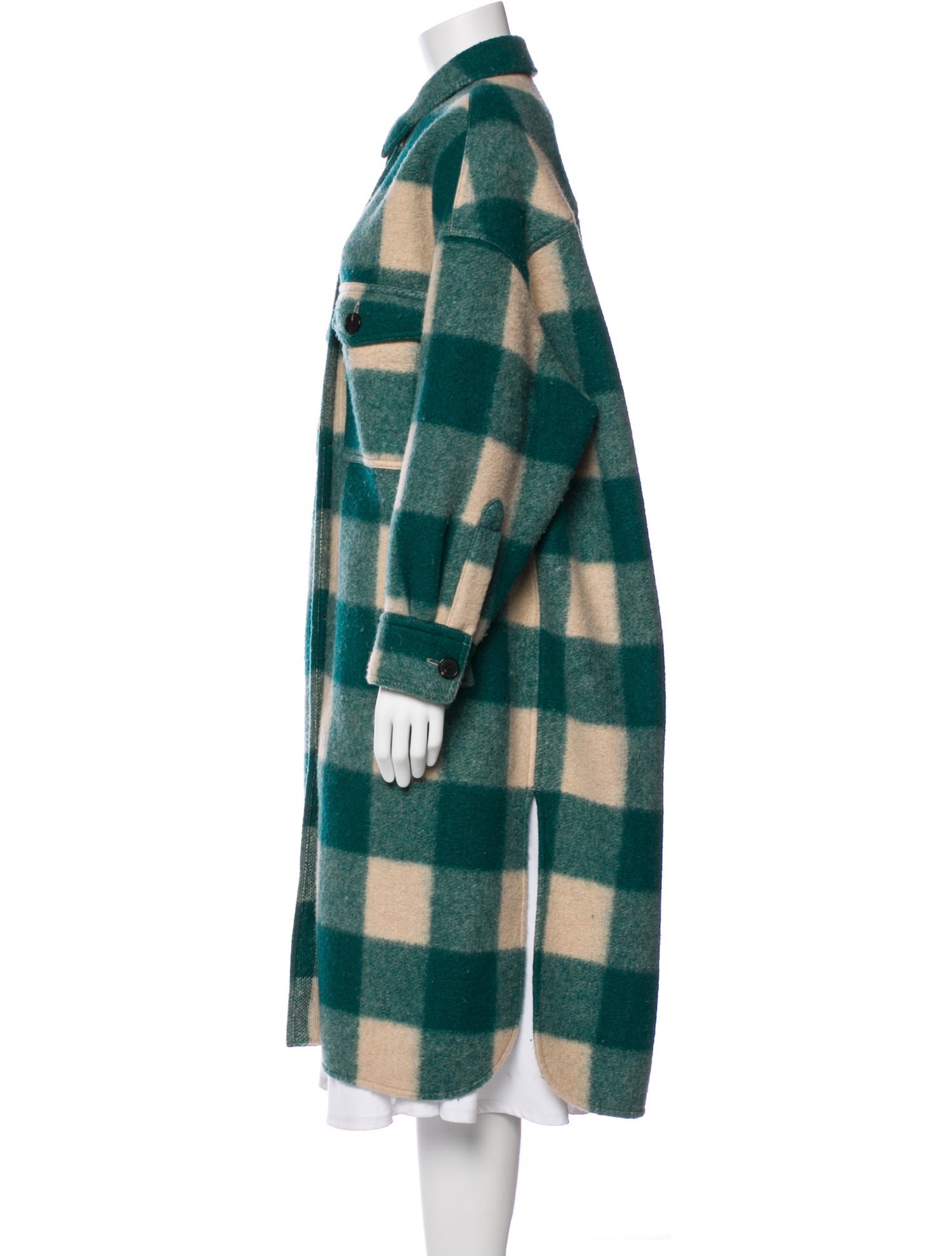 Étoile Isabel Marant Plaid Print Trench Coat