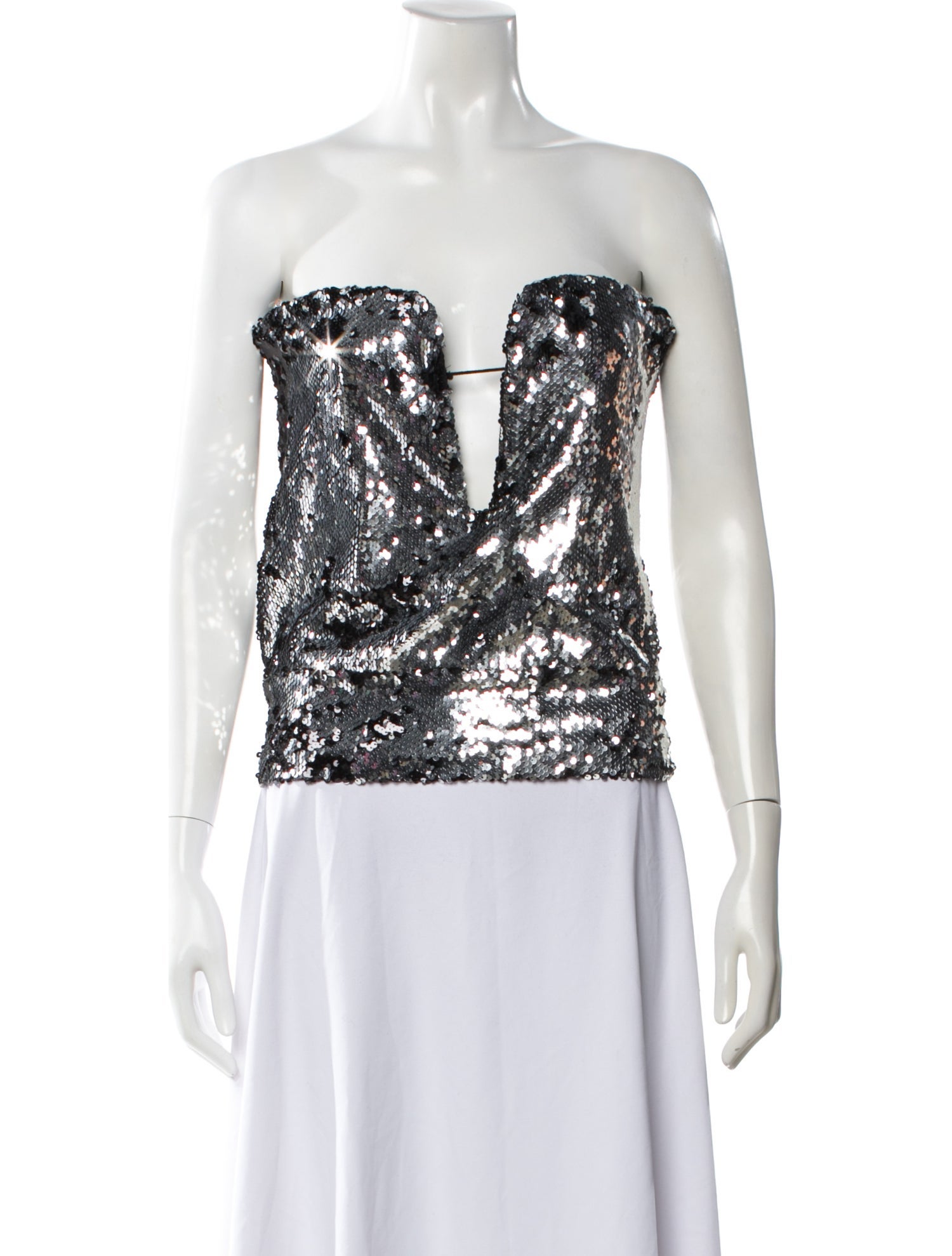 Isabel Marant Sequin Plunge Neckline Top