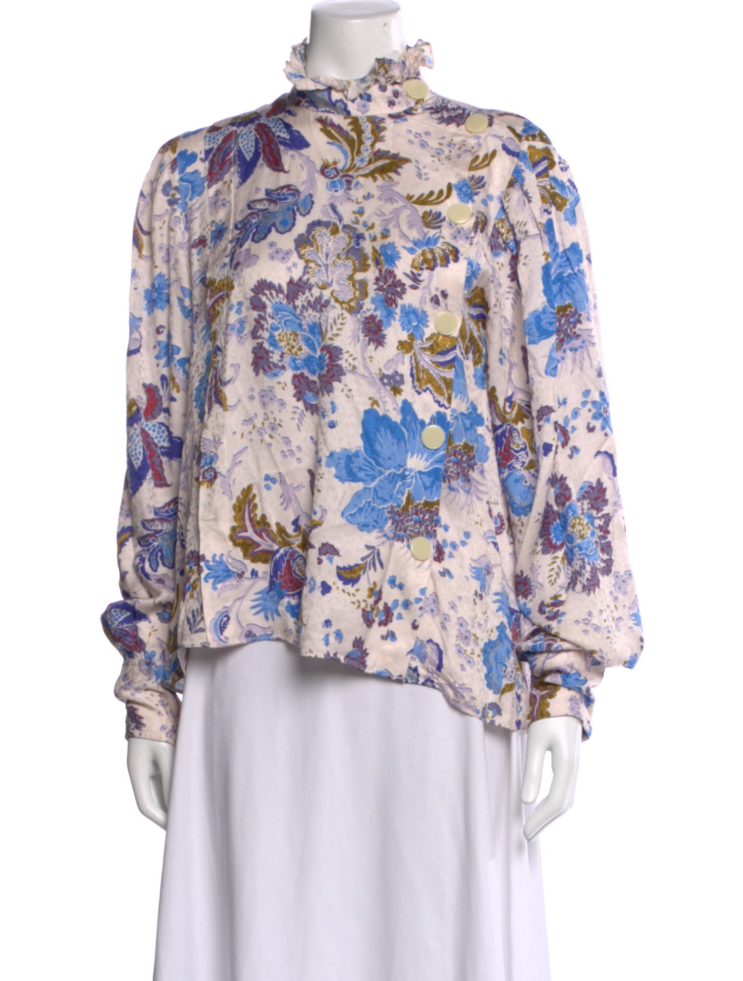 Isabel Marant Floral Print Long Sleeve Blouse