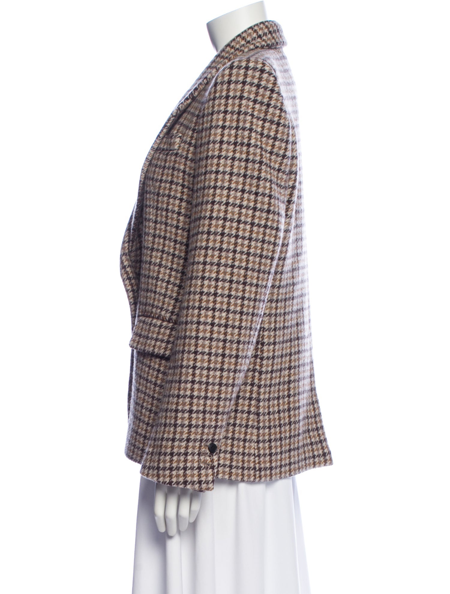 Isabel Marant Virgin Wool Plaid Print Blazer