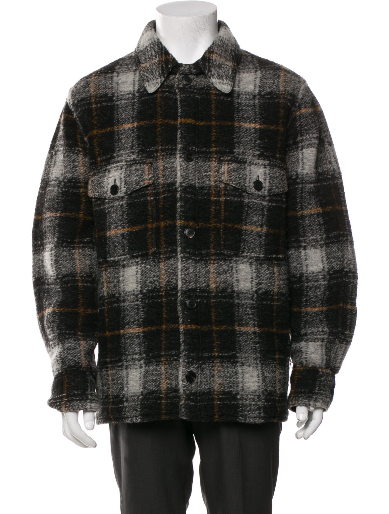 Isabel Marant Wool Plaid Print Jacket