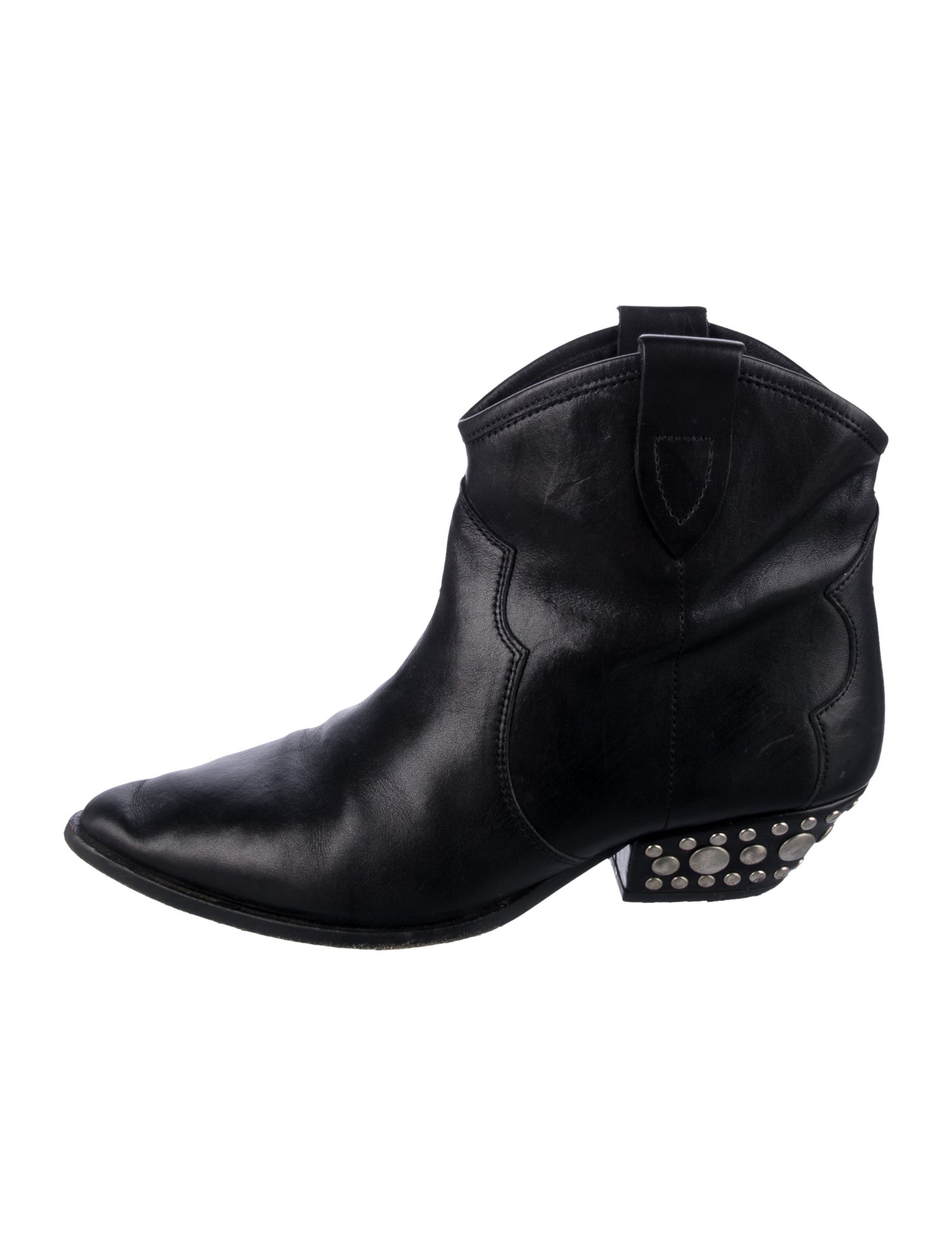 Isabel Marant Leather Studded Accents Western Boots