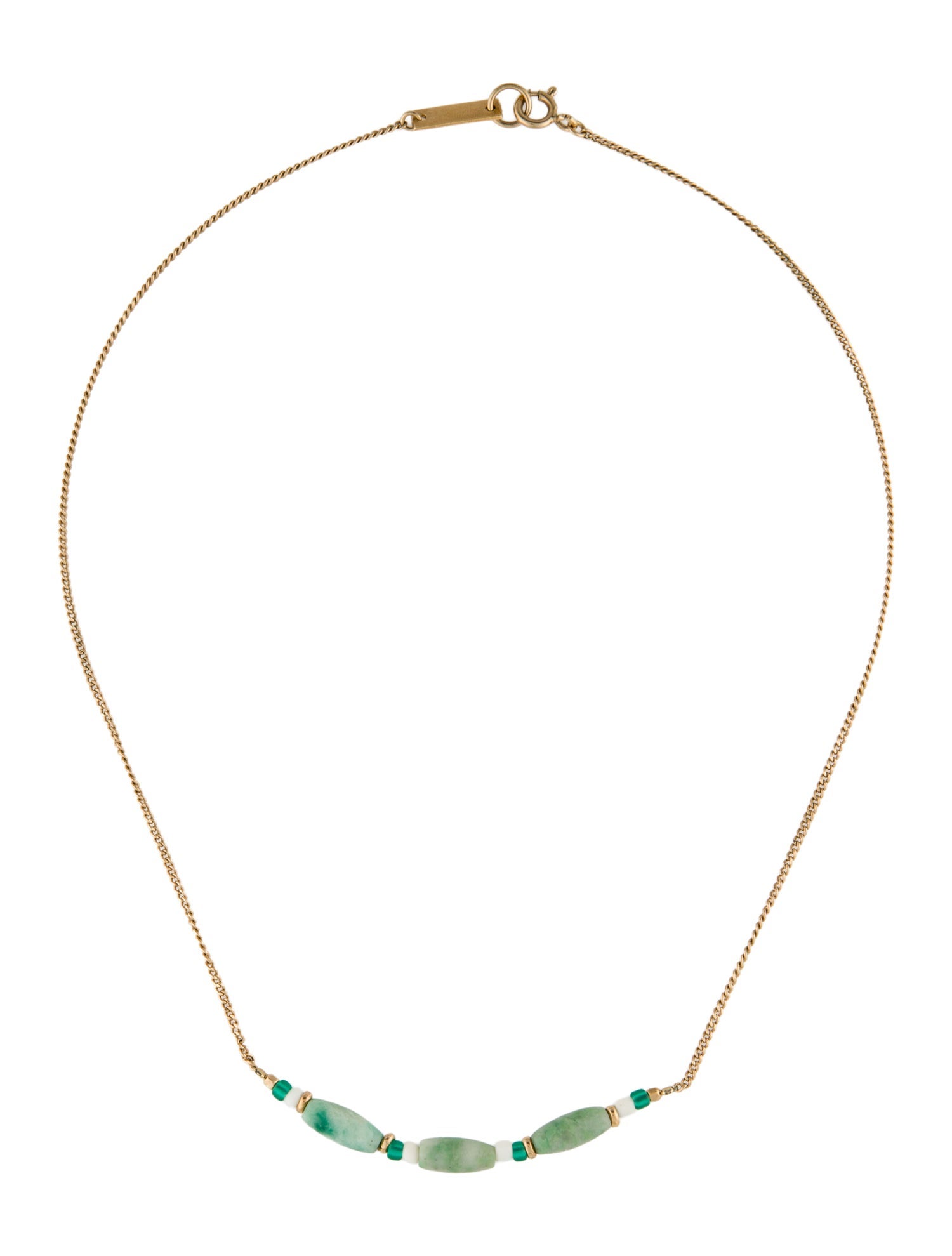 Isabel Marant Resin & Beaded Chain Necklace