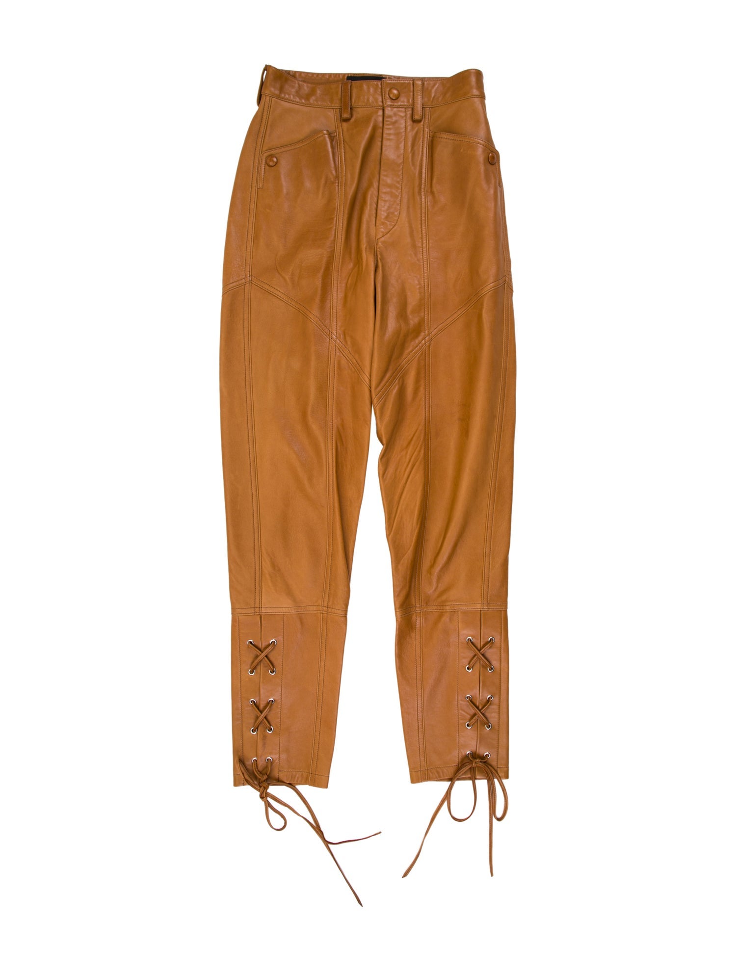 Isabel Marant Lamb Leather Skinny Leg Pants