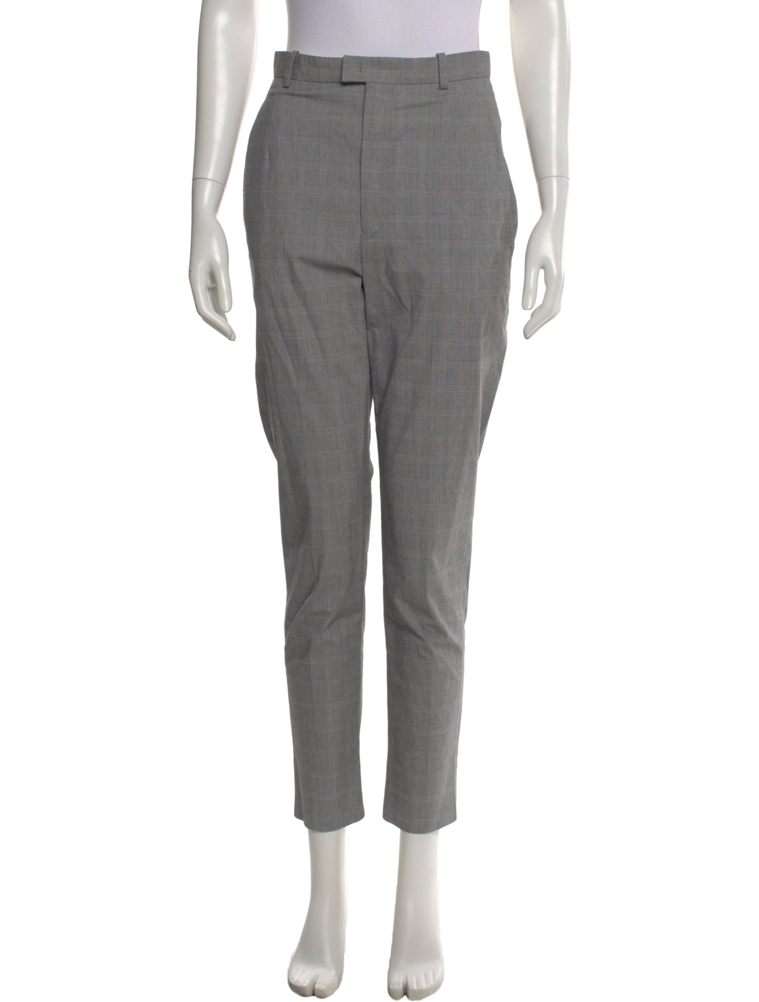 Isabel Marant Plaid Print Straight Leg Pants