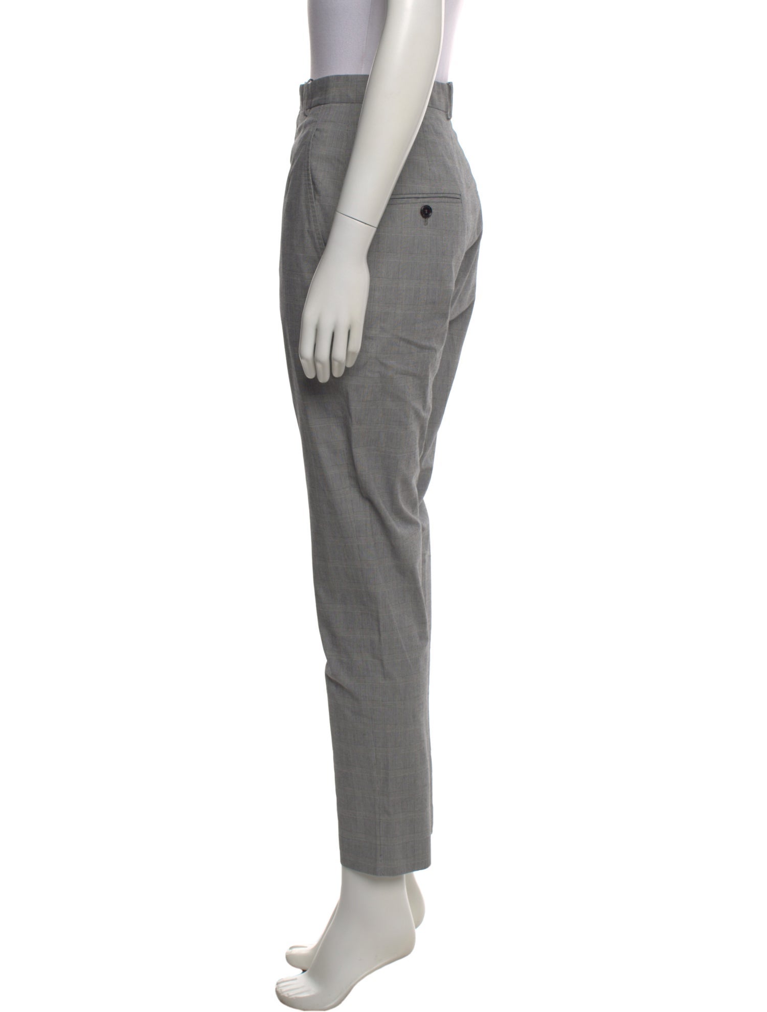 Isabel Marant Plaid Print Straight Leg Pants