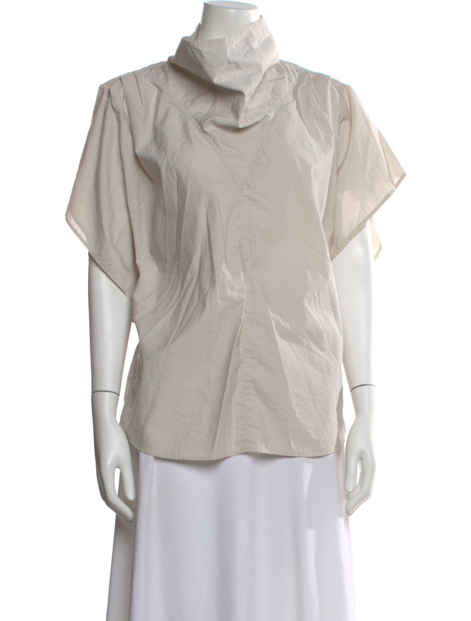 Isabel Marant Mock Neck Short Sleeve Top