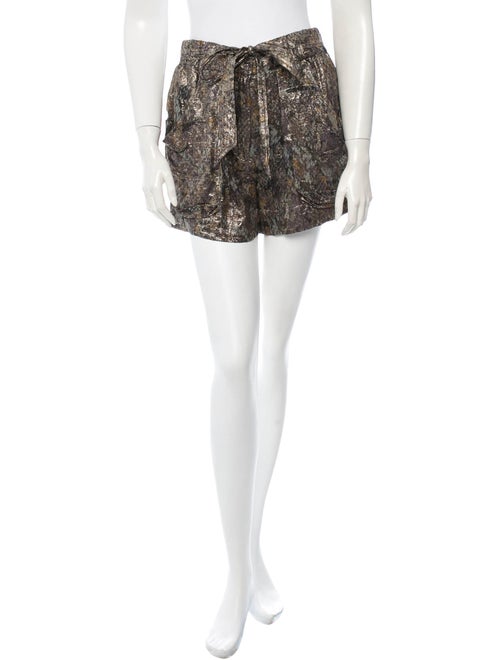 Isabel Marant Silk Shorts Metallic