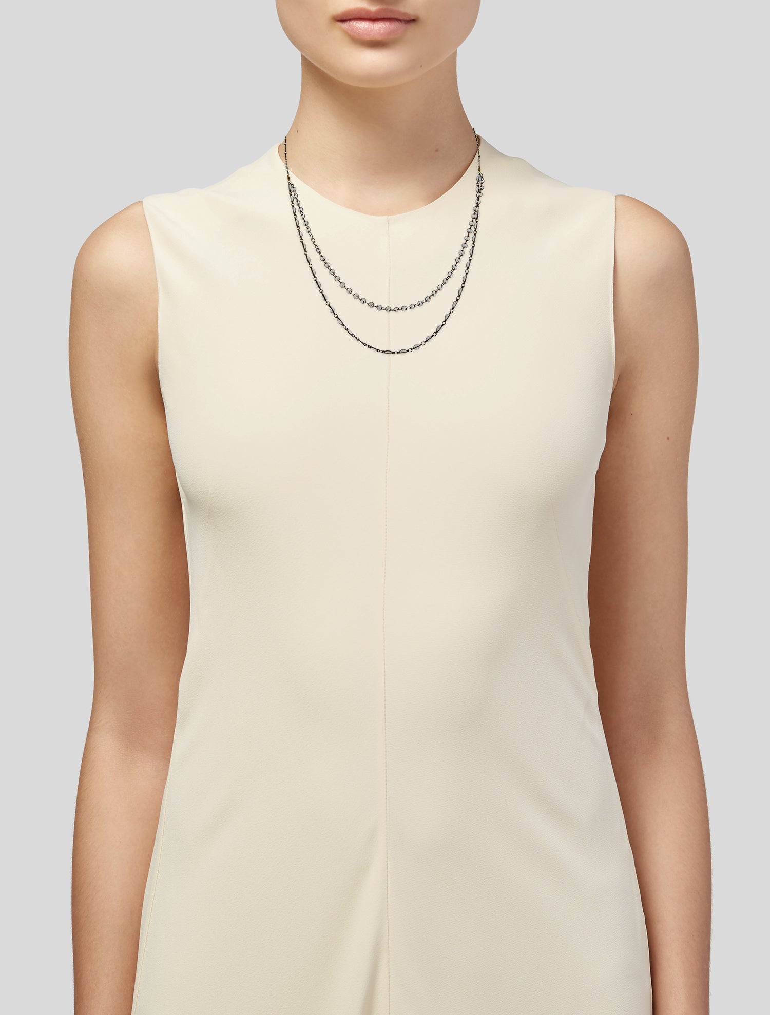 Isabel Marant Enamel Multistrand Chain Necklace