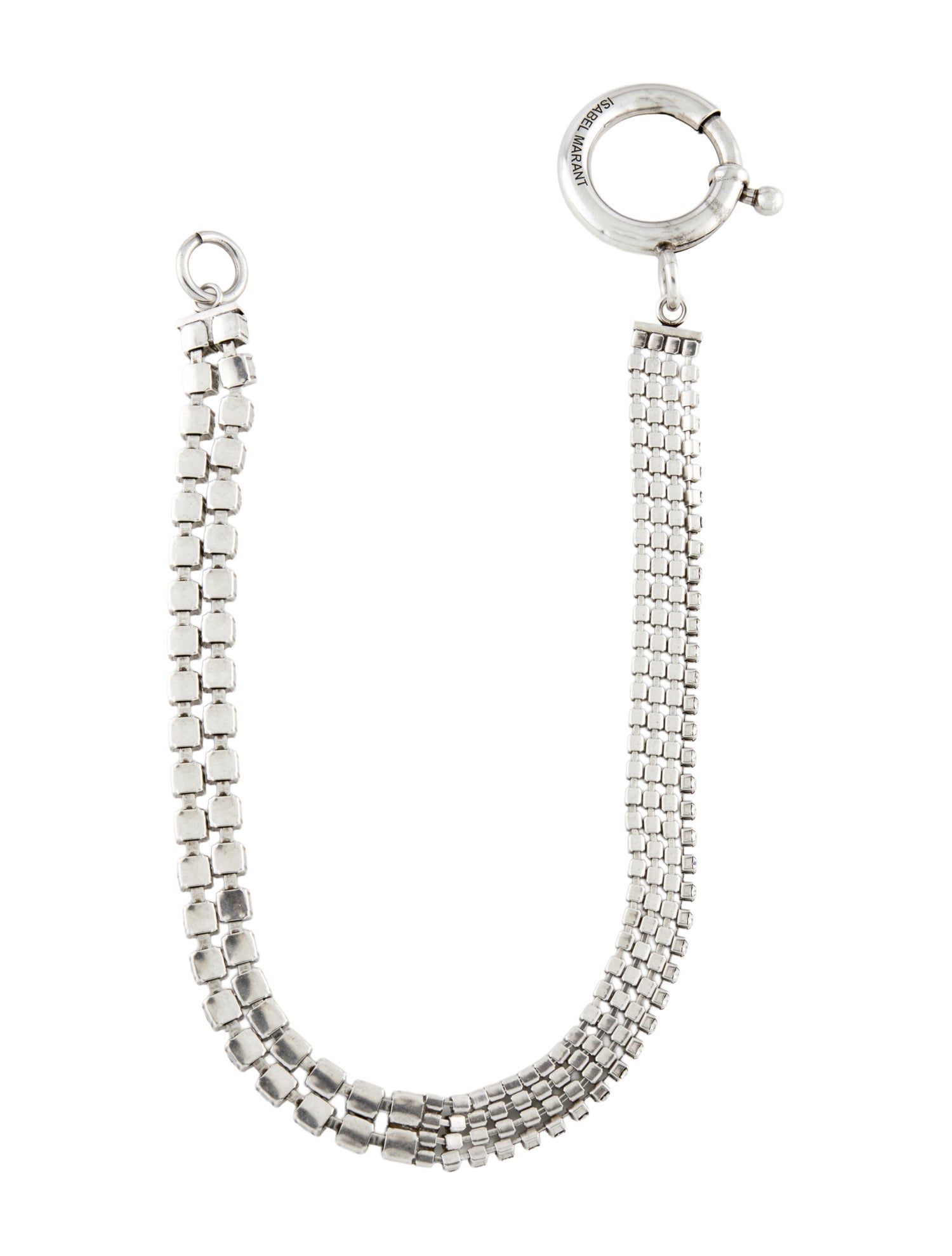 Isabel Marant Metal Long Keychain w/ Silver-toned Hardware