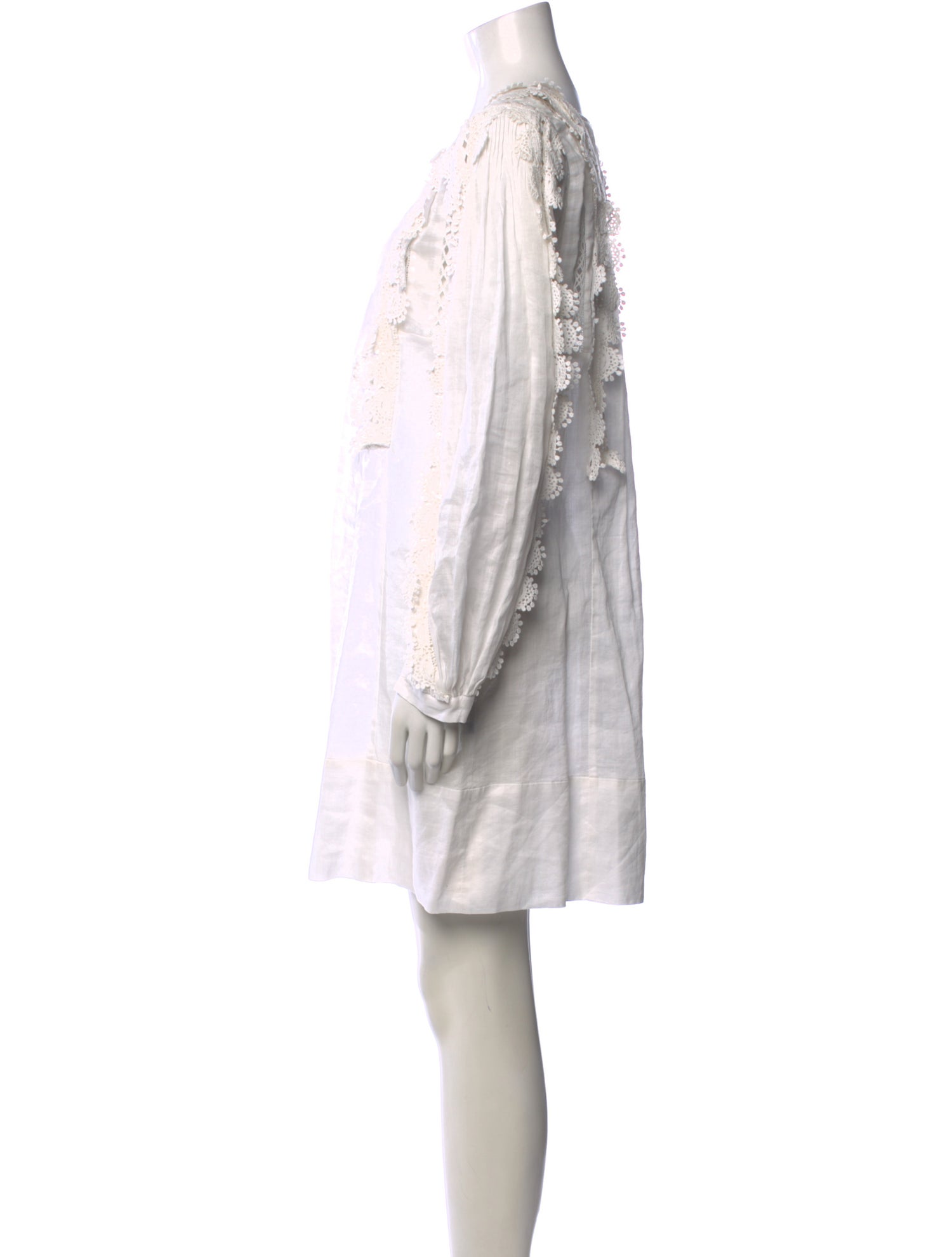 isabel marant white mini dress Isabel Marant, Solara embroidered cotton-blend minidress, Women, White, US 6, Dresses