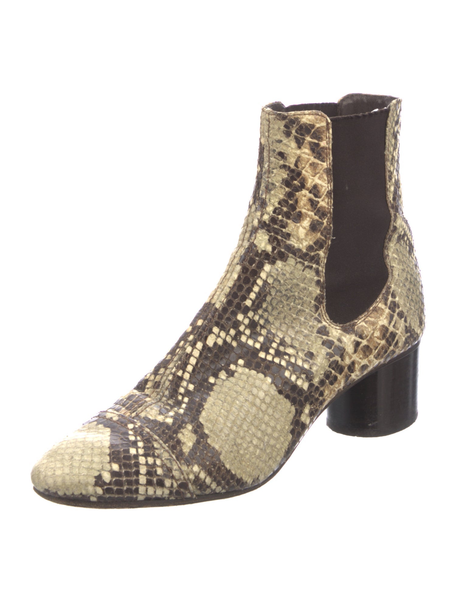 Isabel Marant Snakeskin Animal Print Chelsea Boots
