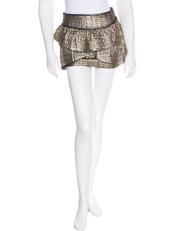 Isabel Marant Metallic Layered Skirt w/ Tags