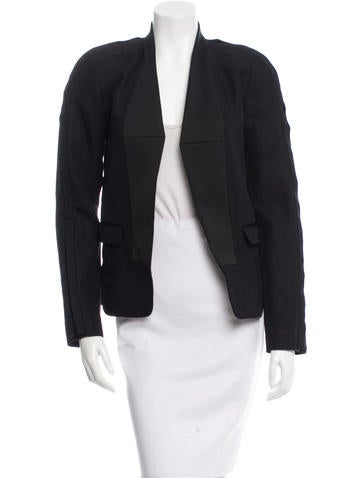Isabel Marant Satin-Trimmed Open-Front Blazer