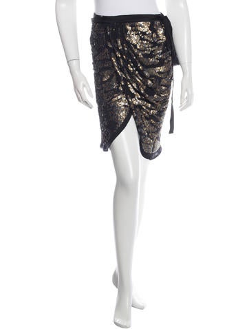 Isabel Marant Felmira Silk Embellished Skirt w/ Tags