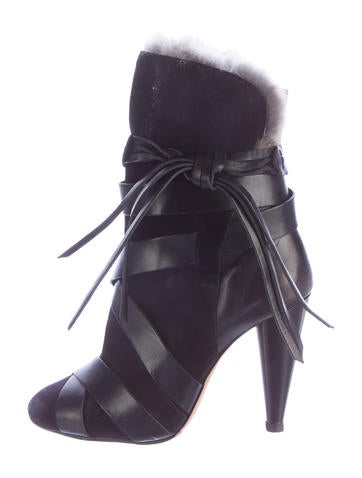 Isabel Marant Fur-Trimmed Neta Boots