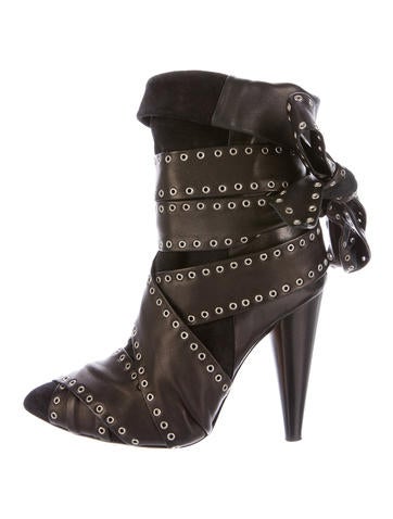 Isabel Marant Leather Aleen Ankle Boots