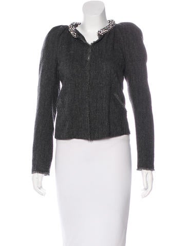 Isabel Marant Embellished Herringbone Blazer