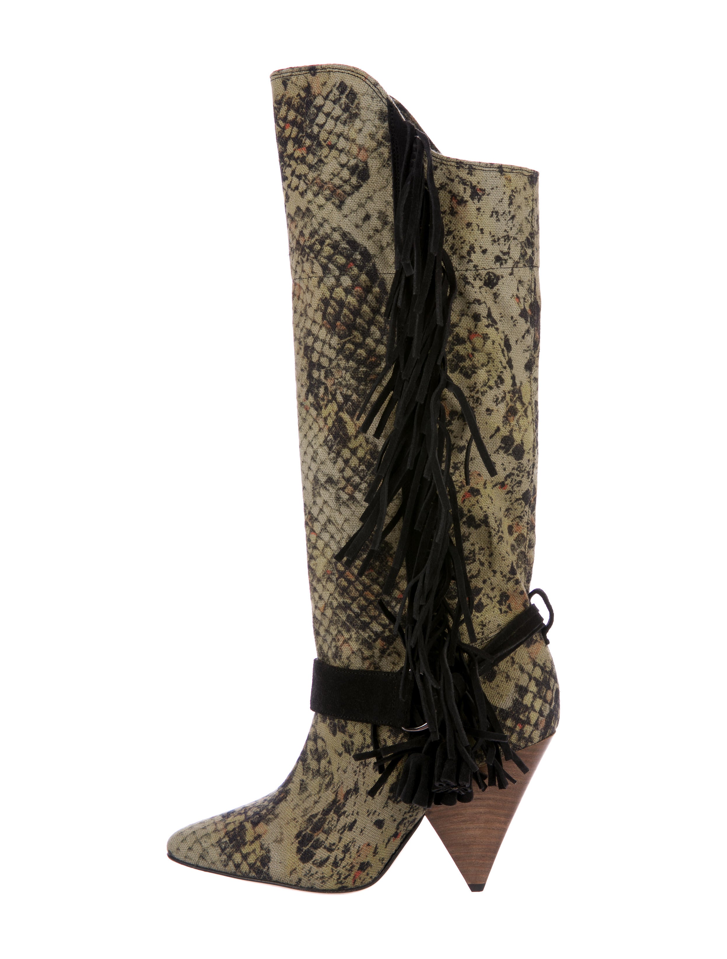 Isabel Marant Printed Fringe Boots