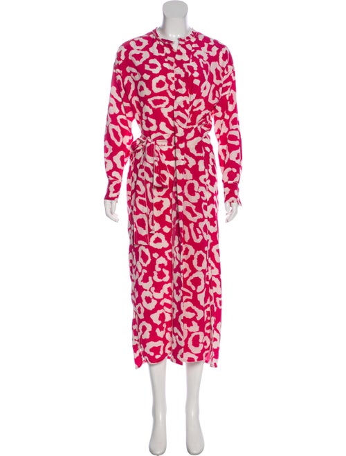 Isabel Marant Printed Maxi Dress Magenta