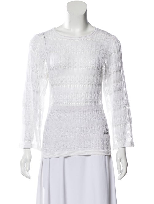 Isabel Marant Linen Lace Sweater White