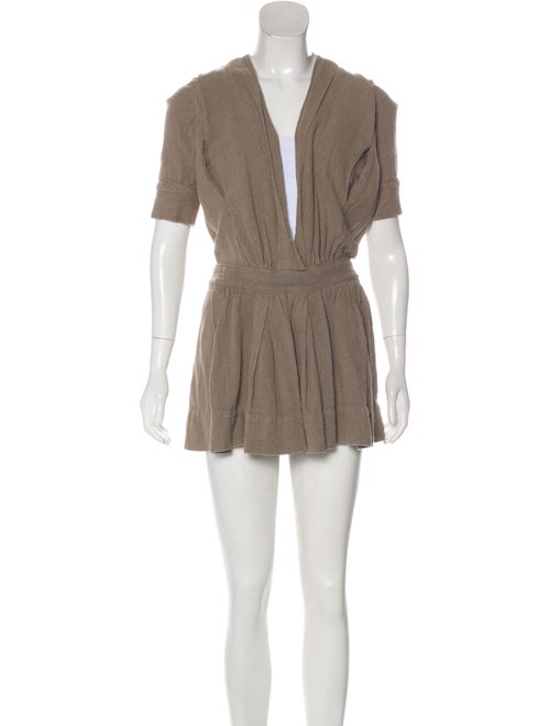 Isabel Marant Hooded Mini Dress Beige