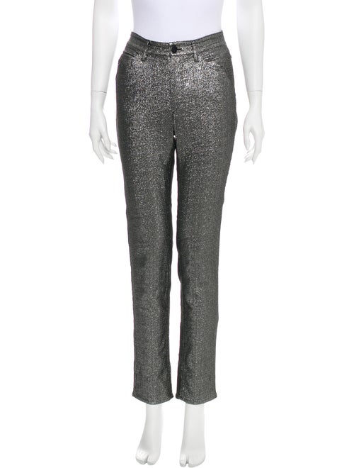 Isabel Marant Mid-Rise Straight Leg Jeans Silver