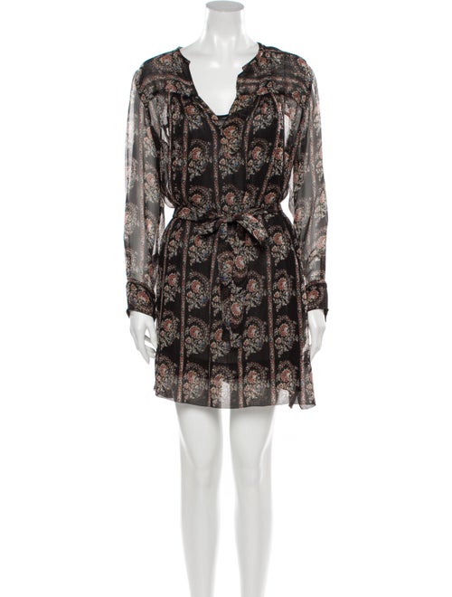 Isabel Marant Paisley Print Mini Dress Black