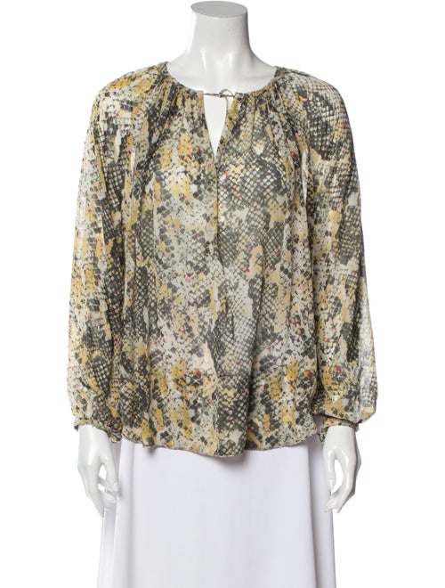 Isabel Marant Silk Animal Print Blouse