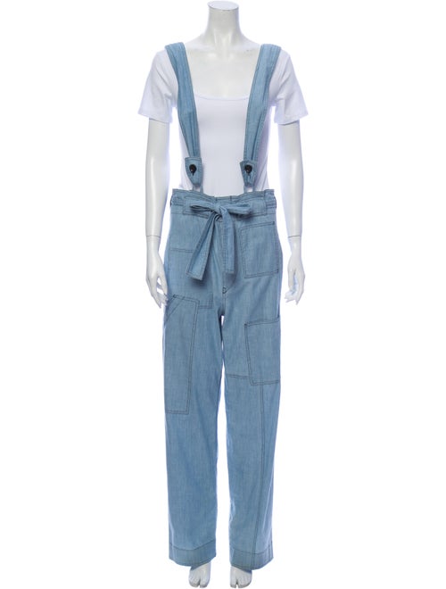 Isabel Marant Square Neckline Jumpsuit Blue