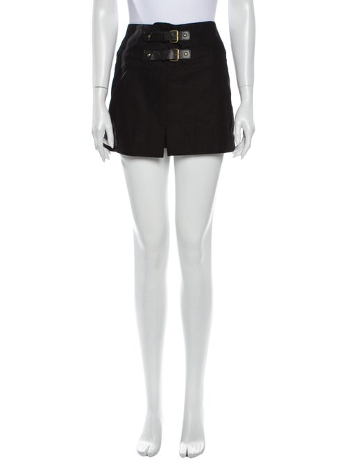 Isabel Marant Leather Trim Embellishment Mini Skir